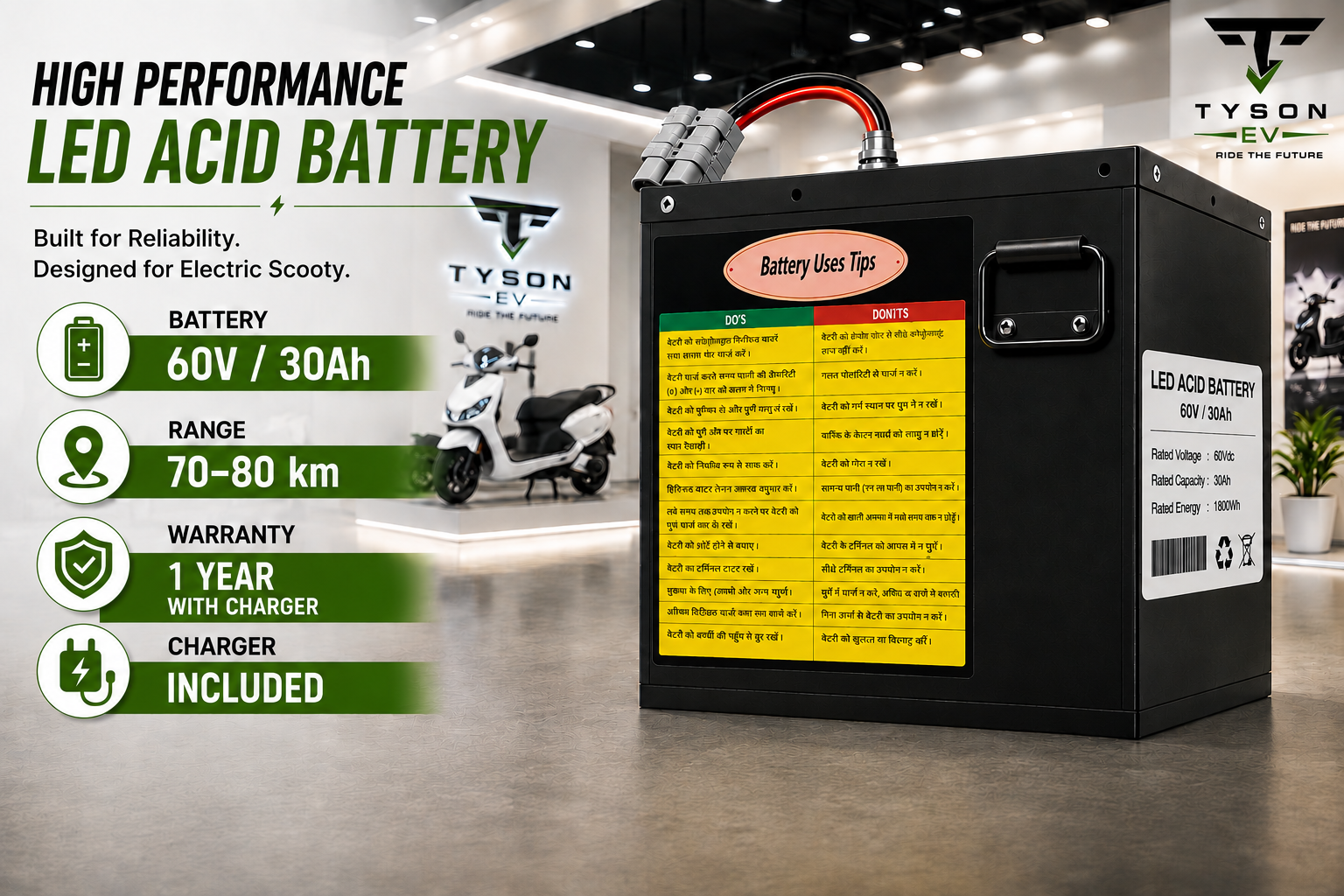 60V 30Ah Lead Acid Battery View 3