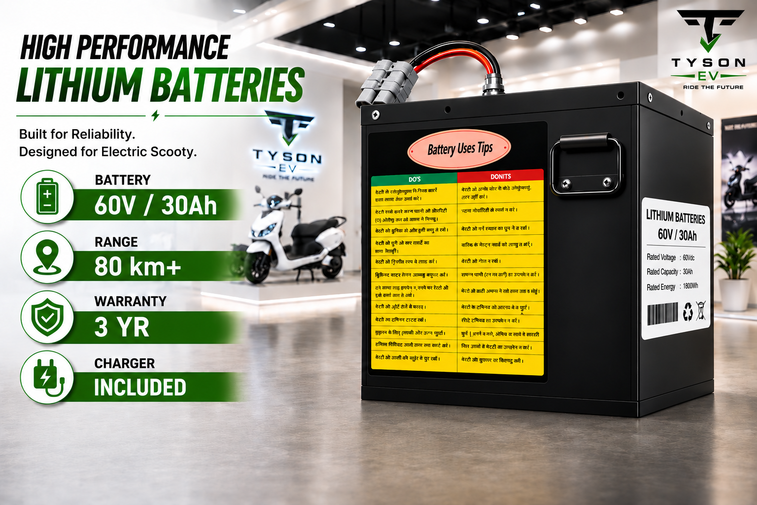 60V 30Ah Lithium Battery View 3